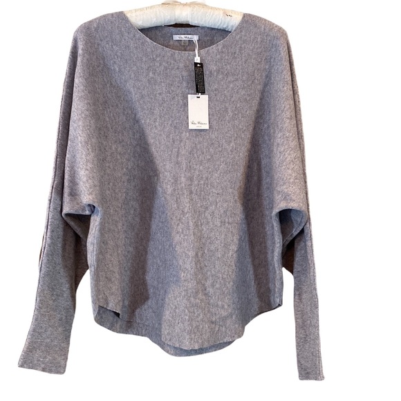 Sioni | Sweaters | Vila Milano By Sioni Heather Silver Dolman Sleeve Sweater Large | Poshmark